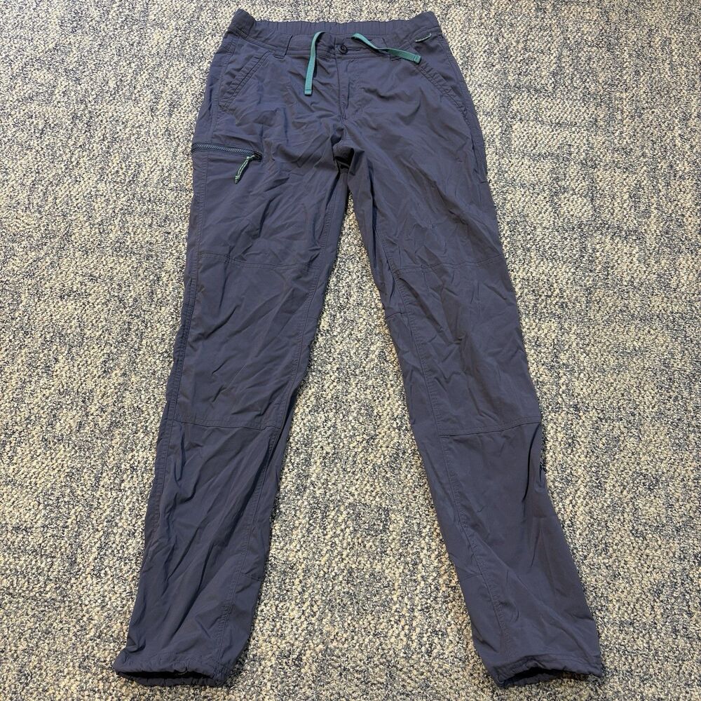 REI Coop Pants Women Sz 2 Blue Stretch Outdoors Hiking Nylon